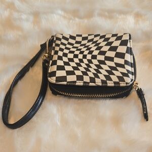 Black and White Checkered Women's Bag